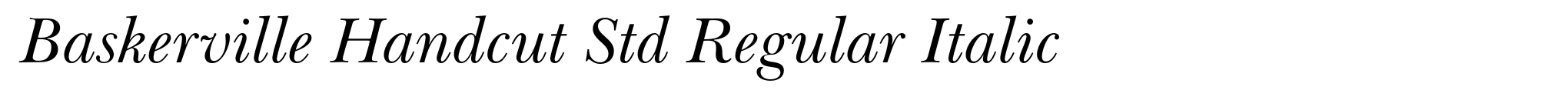 Baskerville Handcut Std Regular Italic image